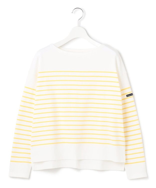 23区 【洗える】Armor-lux スムース パネルボーダー カットソー オフ×レモンイエロー