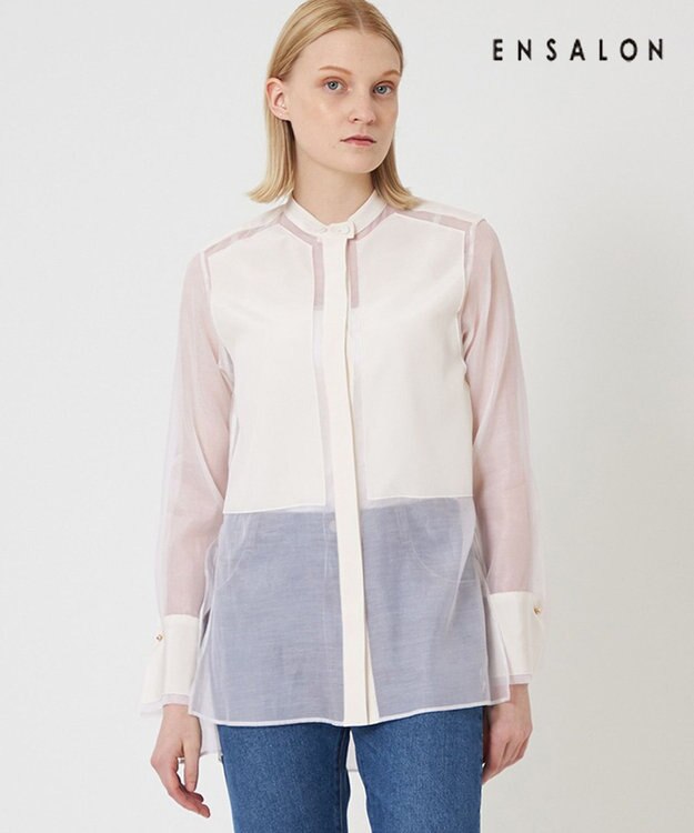 BEIGE， 【WEB限定】SAPHIR / シアーブラウス White