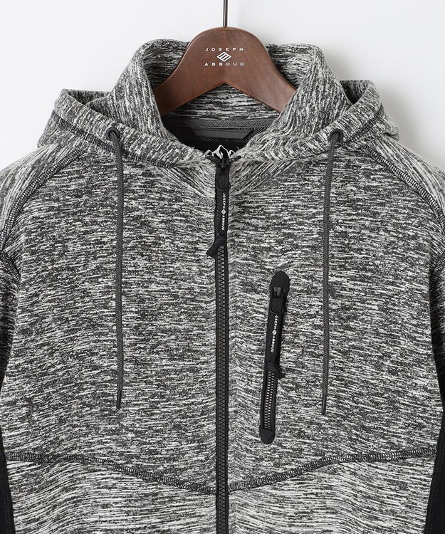 JOSEPH ABBOUD MOUNTAIN 【UNISEX】ランダムスラブリップ パーカー グレー系