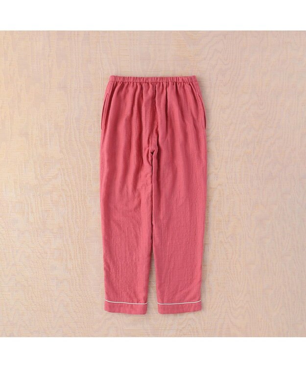 UCHINO マシュマロガーゼパイピングレディスパジャマ ダークブラウン