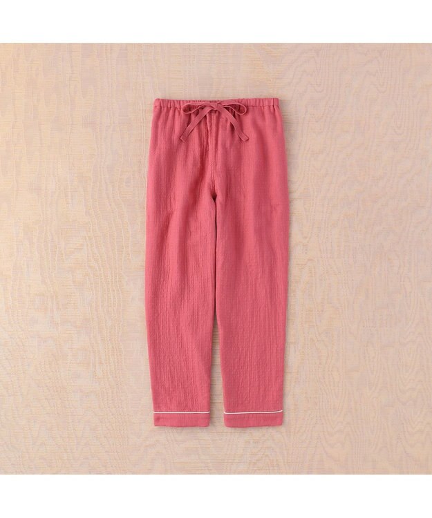 UCHINO マシュマロガーゼパイピングレディスパジャマ ダークブラウン