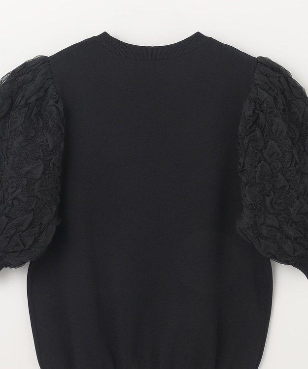 GRACE CONTINENTAL シアーハーフニットトップ ブラック