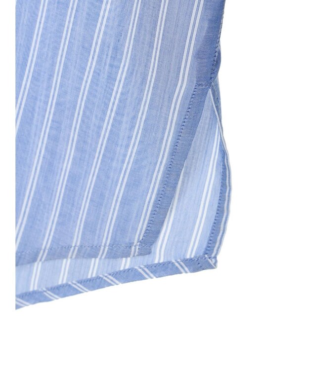 AMERICAN HOLIC イージーケア＋接触冷感　Ｗポケットシャツチュニック Stripe Navy