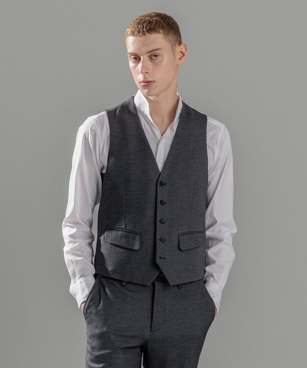 JOSEPH HOMME 【LEON 掲載】ウーステッドモックロディ ジレ グレー系