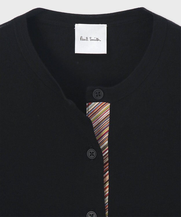 Paul Smith ドレープウール ストライプ カーディガン ブラック