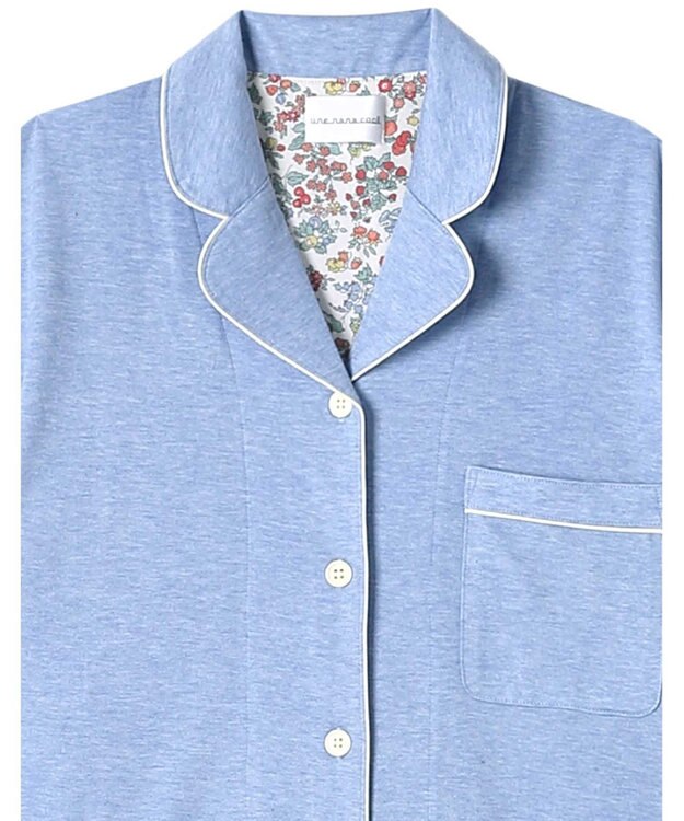 une nana cool MADE WITH LIBERTY FABRIC 綿混ビンテージ杢天竺 半袖パジャマ SX