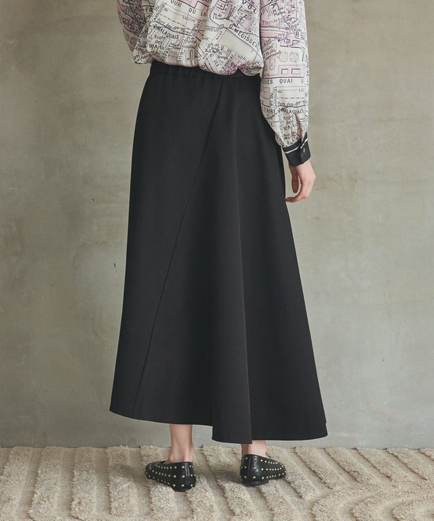 GRACE CONTINENTAL イレギュラーフレアスカート ブラック
