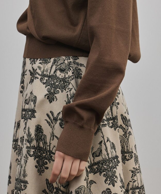 GRACE CONTINENTAL レイヤードニットトップ ブラウン