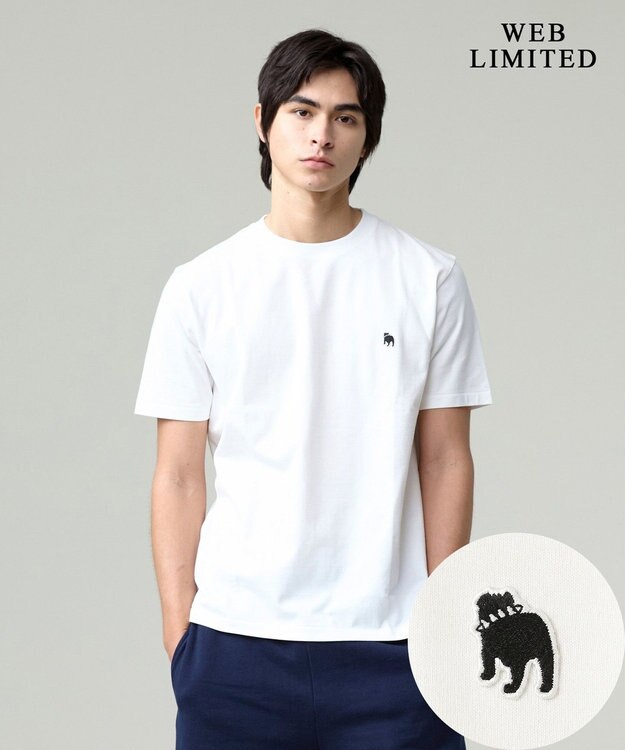 J.PRESS MEN さりげなくちょうどいい【WEB限定 / 8色展開】バックブル Ｔシャツ ホワイト系