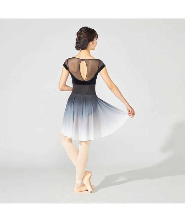 Chacott ハーフスリーブレオタード ブラック