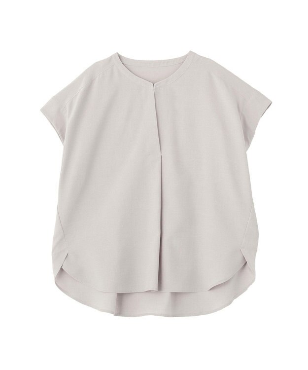 YECCA VECCA 【マシンウォッシャブル】サラサラスキッパーブラウス Light Gray