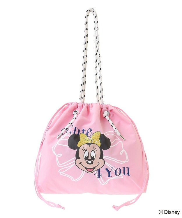 Green Parks ミッキー＆フレンズ／刺繍巾着トート Light Pink