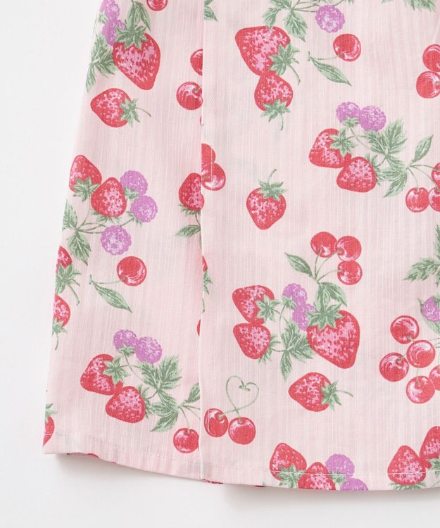 ANY KIDS ロング丈 浴衣 セット ピンク×イチゴ