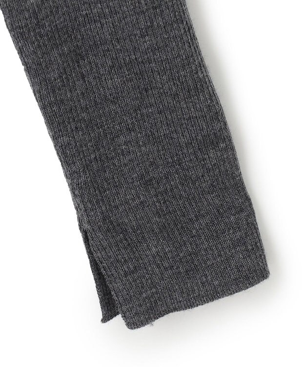 ICB 【洗える】エクストラファインメリノリブ Vネックニット ミディアムグレー系