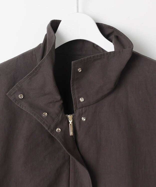 自由区 コットンリネンウェザーライト コート ブラウン