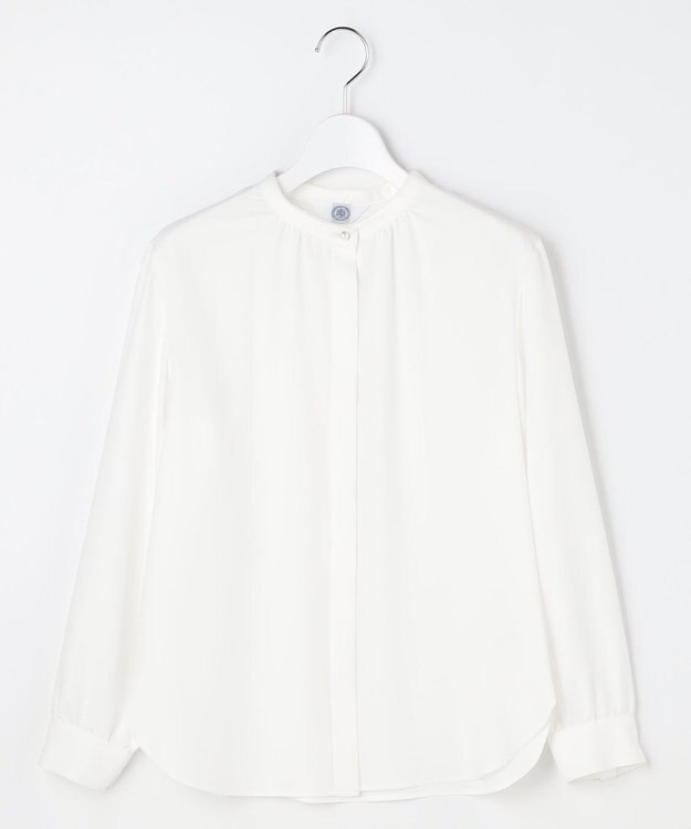 J.PRESS LADIES S ヌーディスバックサテン ブラウス オフ系