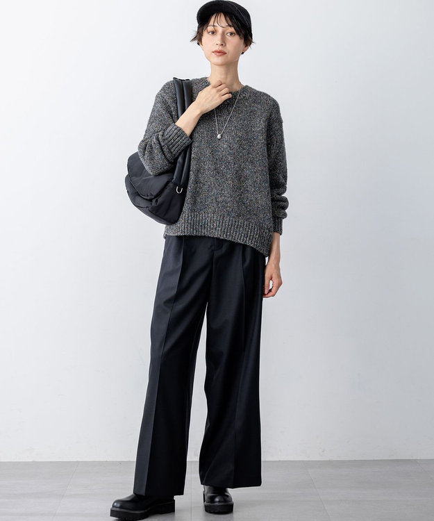 23区 【洗える】マーブルルレックスリリー バルキーニット グレー系