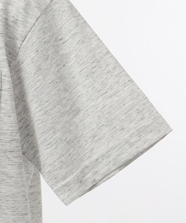 JOSEPH ABBOUD MOUNTAIN 【SPACE】リネンプレーティング天竺 ポケTシャツ ライトグレー系