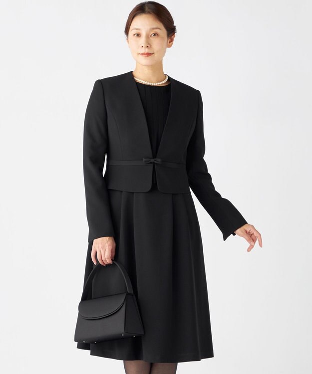 組曲 NOIR 【定番】シンプルハンドバッグ ブラック系