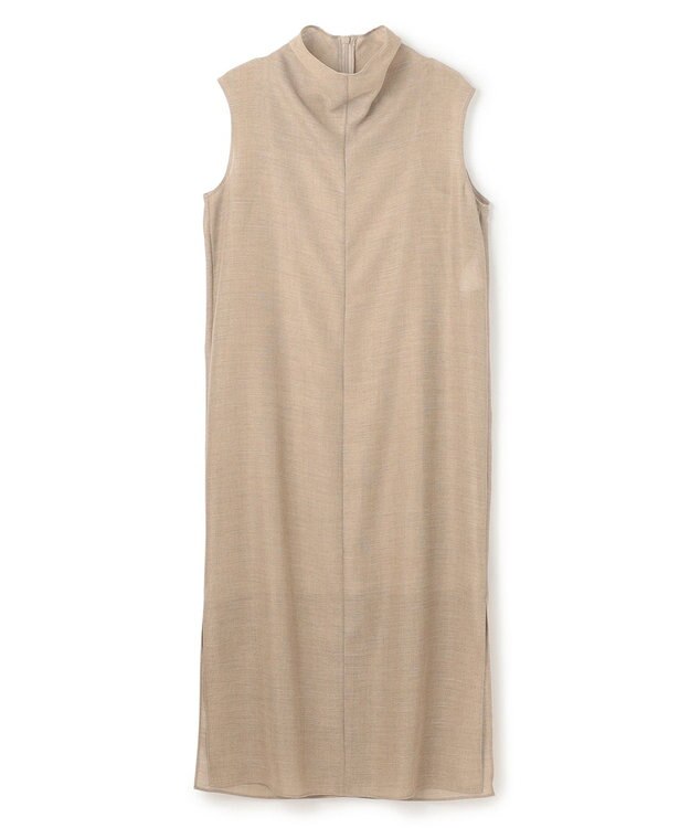 BEIGE， 【洗える・吸水速乾・防シワ・eclat 7・8月号掲載】LIATRIS / オフタートルノースリーブワンピース Flax