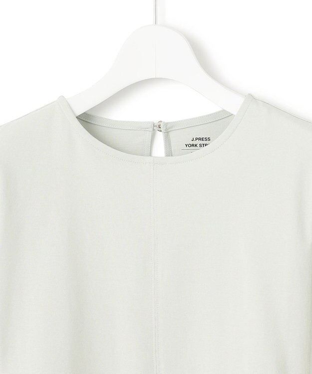 J.PRESS YORK STREET 【WOMEN】ファブリックヘムジャージ プルオーバー ライトグリーン系