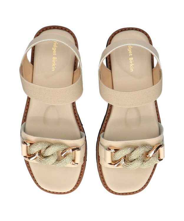Bridget Birkin 【Bridget Birkin】キラキラチェーンアクセントサンダル アイボリー