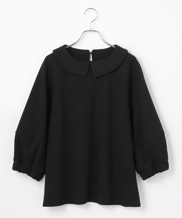 #Newans 【セレモニーにも/洗濯機可】ランタンスリーブブラウス ブラック