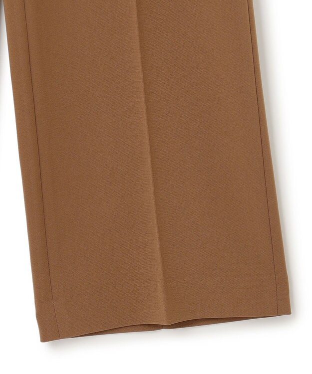 23区 トリアセダブルクロス ワイドストレート パンツ キャメル系