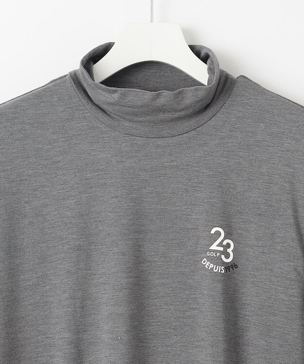 23区GOLF 【MEN】インナーにもおすすめなエニワイズモックネックシャツ ライトグレー系