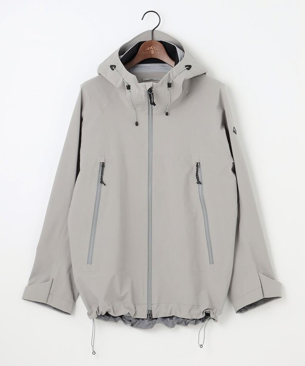 JOSEPH ABBOUD MOUNTAIN 【ECO撥水/耐水性/透湿防水素材/ストレッチ/軽量】ボイルドポリエステル3レイヤー マウンテンパーカー ライトグレー系