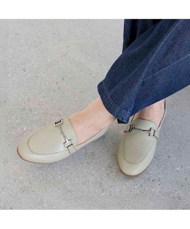 ing <ing>【WEB限定】レザービットローファー ライトグリーン