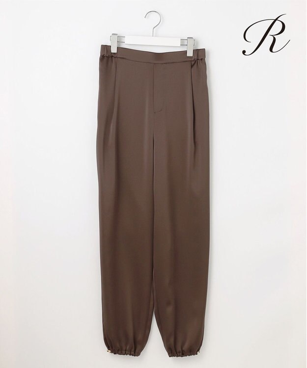 23区 S 【R(アール)】トリアセサテン ドロストパンツ ダークブラウン系