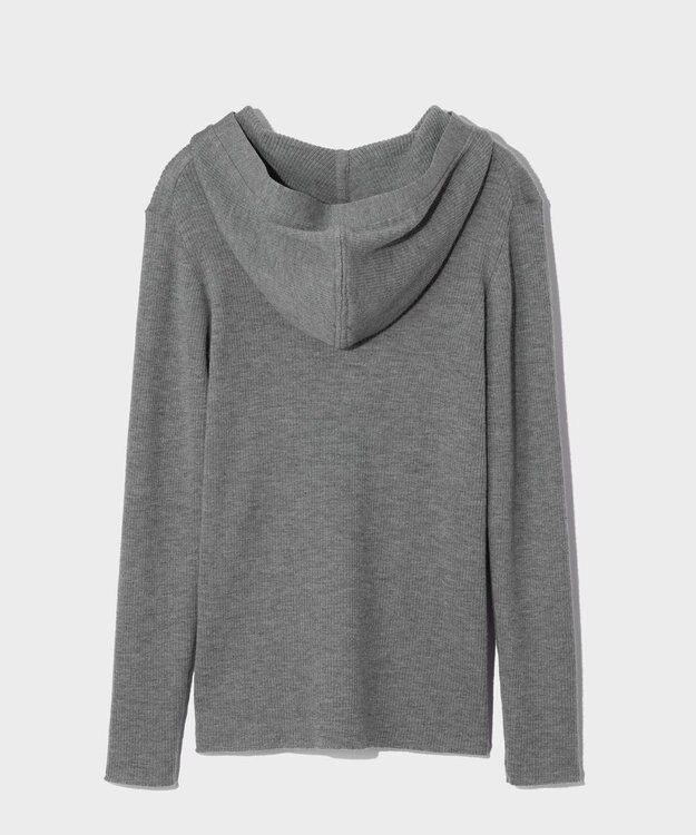 GRACE CONTINENTAL メリノウールリブフーディー グレー