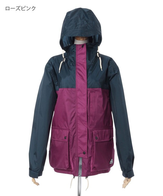MOONBAT 【レイングッズ】フルトン (FULTON) ナイロンリップ マウンテンパーカー ローズピンク
