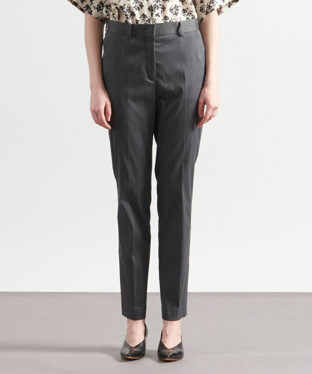 JOSEPH ウールバイストレッチ　テーパードトラウザーズ Dark grey