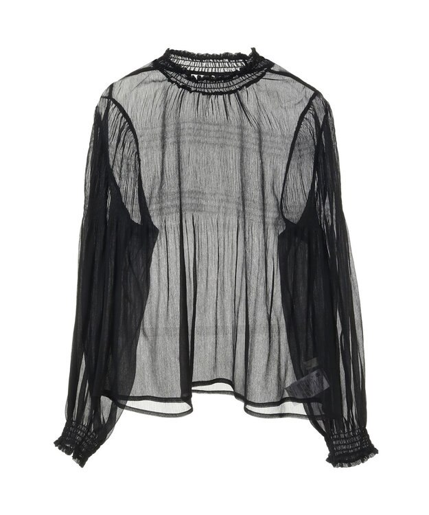 earth music&ecology マジョリカプリーツシアープルオーバー Black