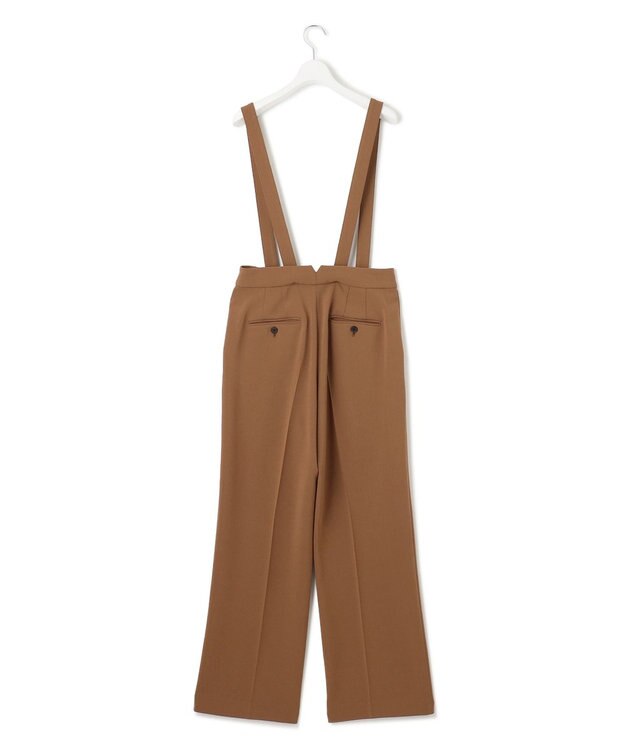 23区 トリアセダブルクロス ワイドストレート パンツ キャメル系