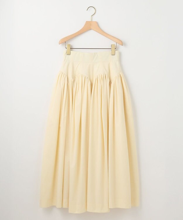 組曲 L 【組曲×setsuko sagittaire】カーヴィフレアスカート シャンパンベージュ系