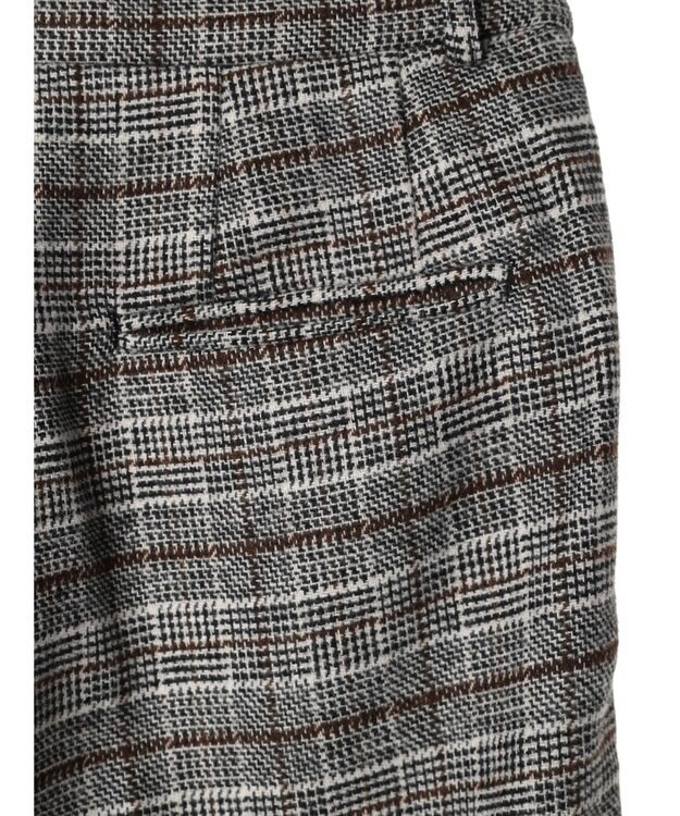 AMERICAN HOLIC ツイードタックワイドパンツ Glen Check