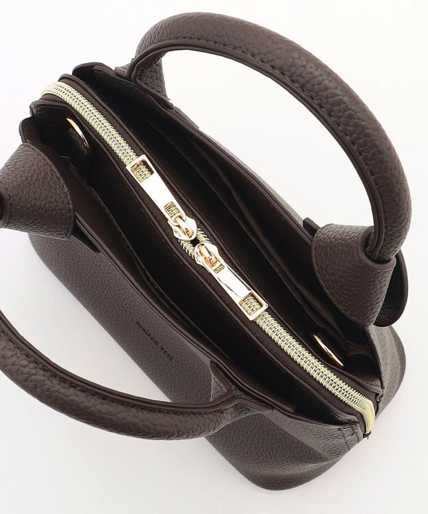 LA BAGAGERIE 【maison vert】 【超軽量/多収納】リボンハンドル2WAYバッグ ダークチョコ