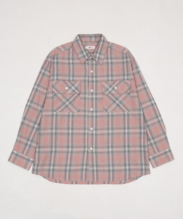 WEGO 【ユニセックス着用ITEM/SMLサイズ展開】オンブレチェックシャツ（LS） 柄3