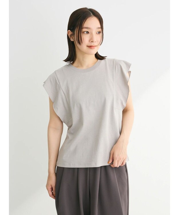 Green Parks ・ＳＵＧＡＲ　ＳＰＯＯＮ【ＣＯＯＬ】フレンチスリーブＴＥＥ Light Gray