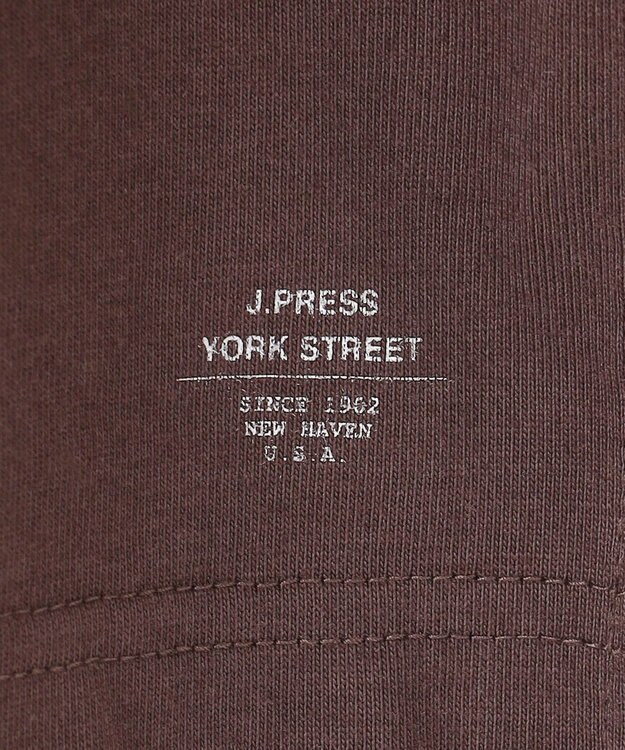 J.PRESS YORK STREET 【UNISEX】サイドスリット Tシャツ ダークブラウン系