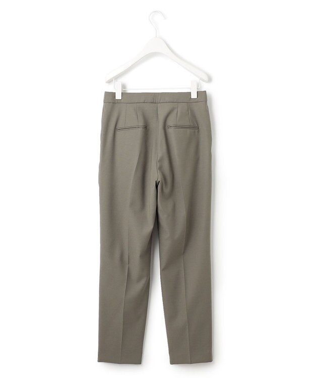 ICB 【新色追加・洗える】 ウールマットウース テーパードパンツ アッシュカーキ系