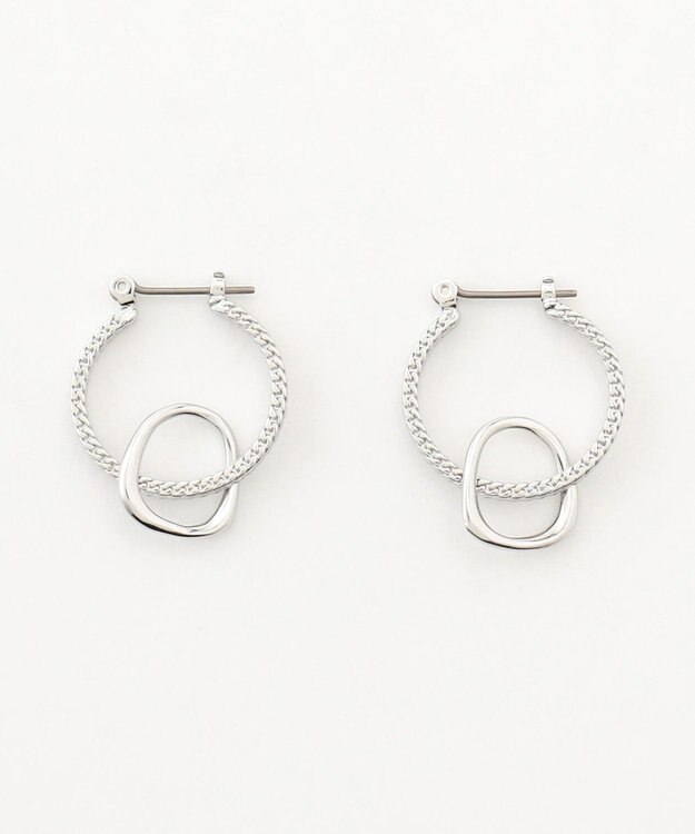 ICB チェーンフープピアス シルバー