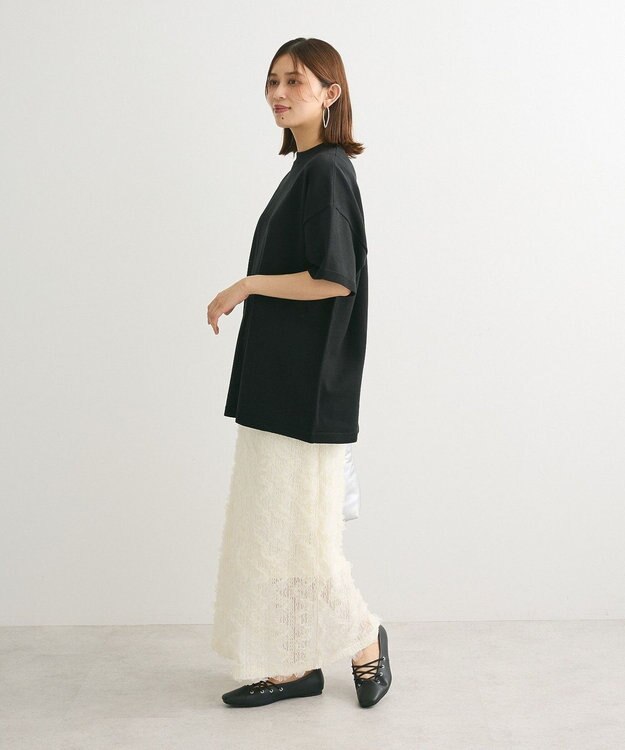 Green Parks ・ＡＮＤＳＥＡＲＣＨ　ニット５分袖プルオーバー Black