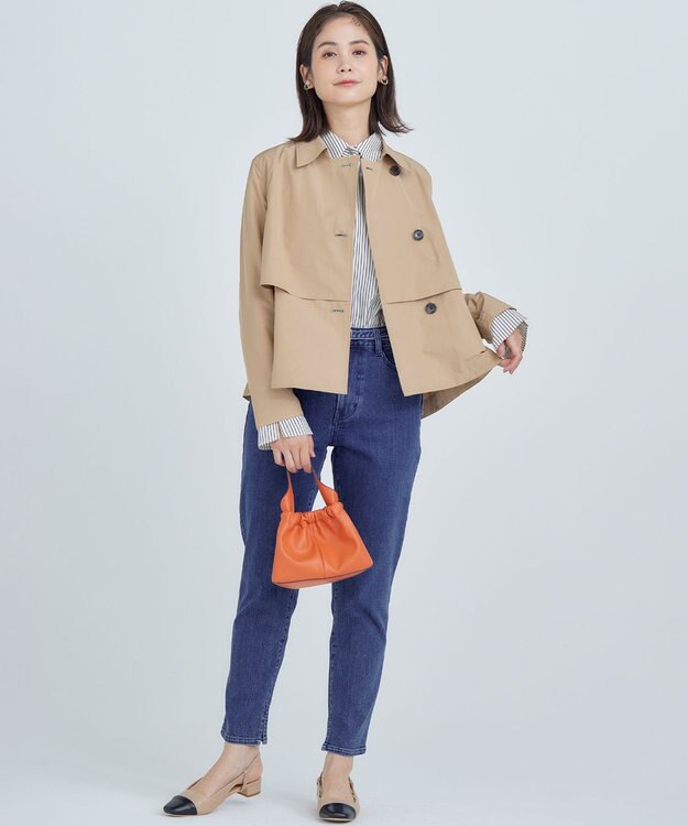 組曲 L タイプライター ショートトレンチコート ベージュ系