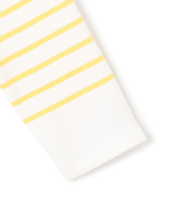 23区 【洗える】Armor-lux スムース パネルボーダー カットソー オフ×レモンイエロー