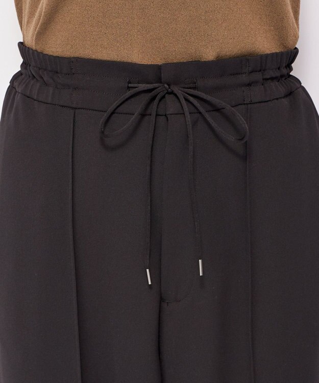 uncrave 【uncrave WHITE】ドレーピーツイル リブパンツ ブラック