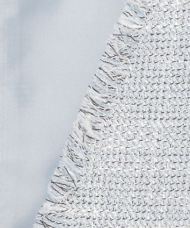 ICB ライトスラブツイード Vネックジレ ライトデニムミックス